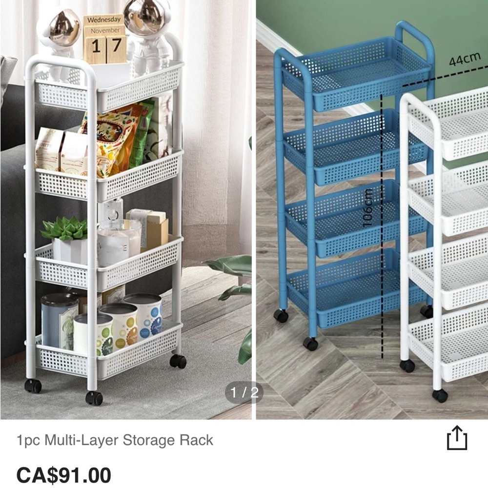 Shein plastic storage shelving unit